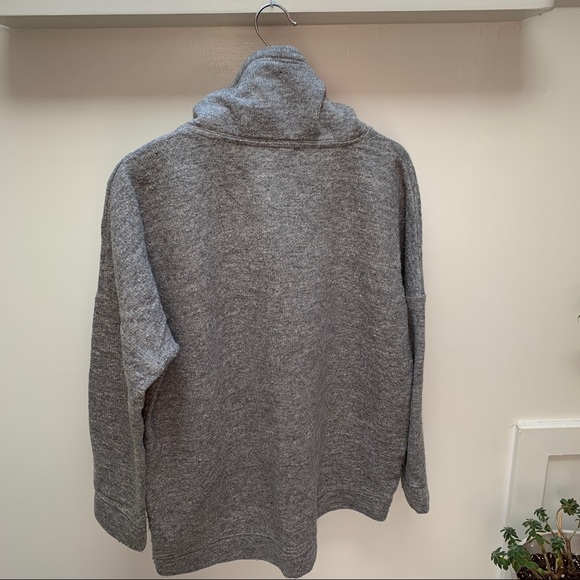 J. Crew • Gray Cowl Neck Tunic Sweatshirt - Picture 3 of 5